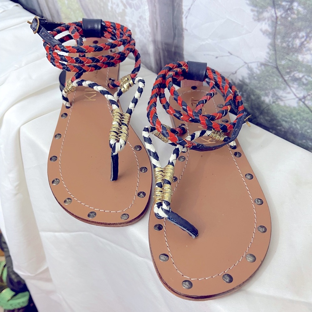 NEW Never Worn Nic + Zoe Strappy wrap sandals sz 8